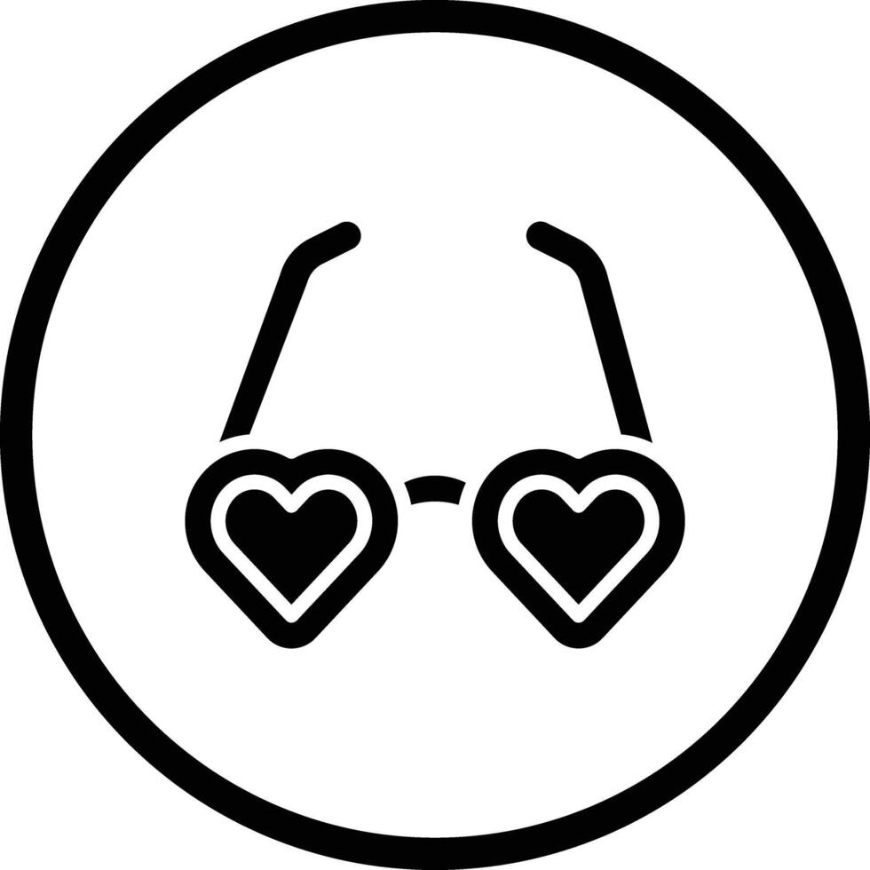Heart Glasses Icon Design Illustration vector