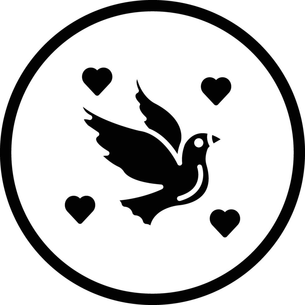 Love Birds Icon Design Illustration vector