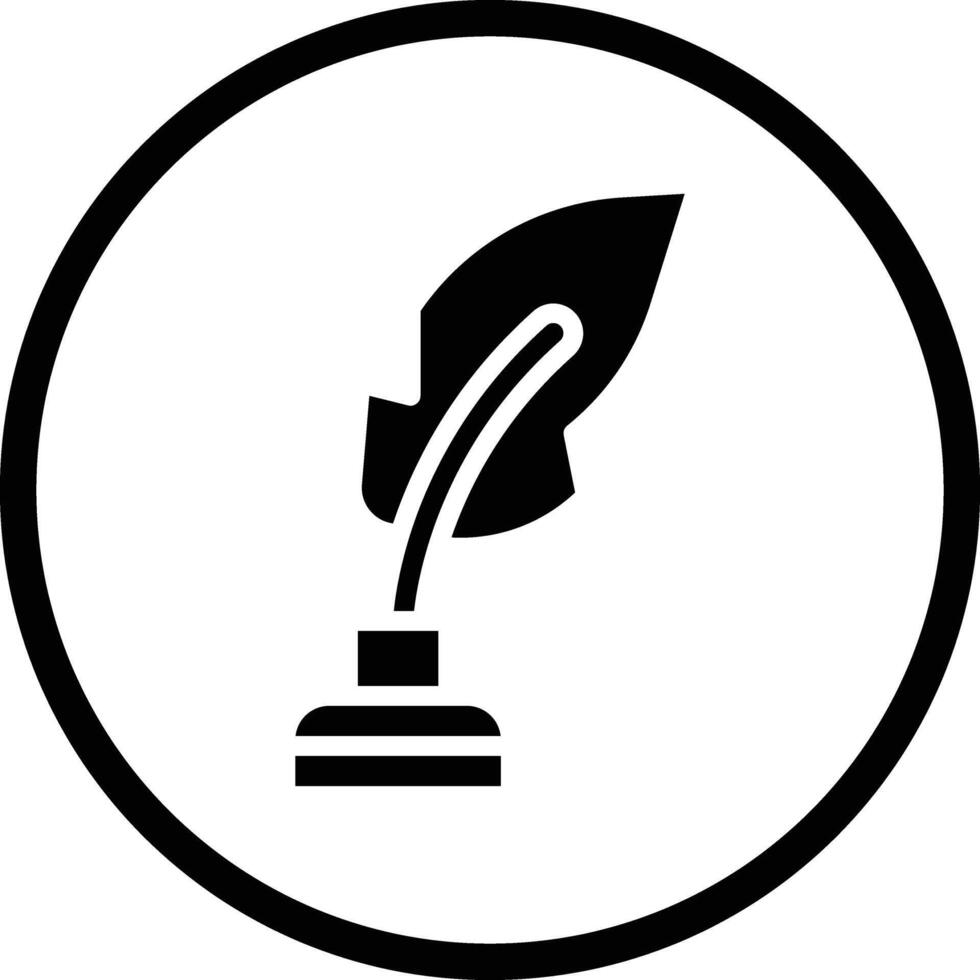 Ink feather Icon Design Illustration vector