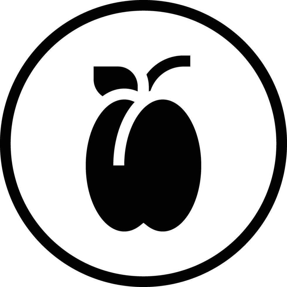Plum Icon Design Illustration vector