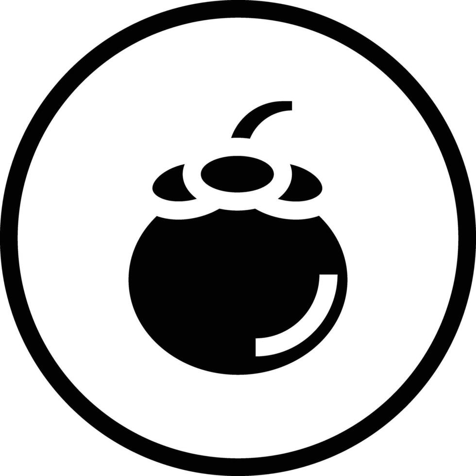 Mangosteen Icon Design Illustration vector