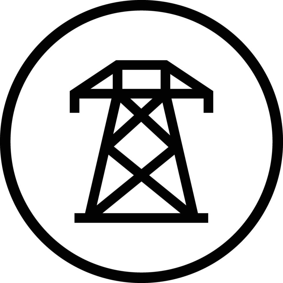 Electric Tower Icon Design Illustration vector