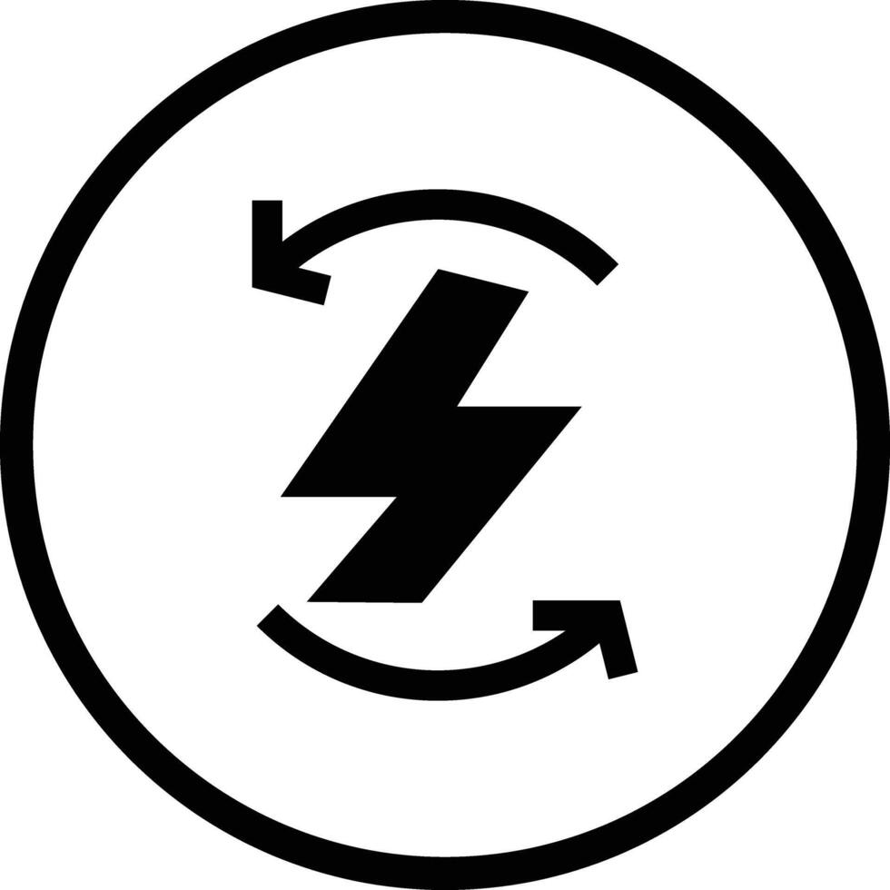 Electricity Recycling Icon Design Illustration vector