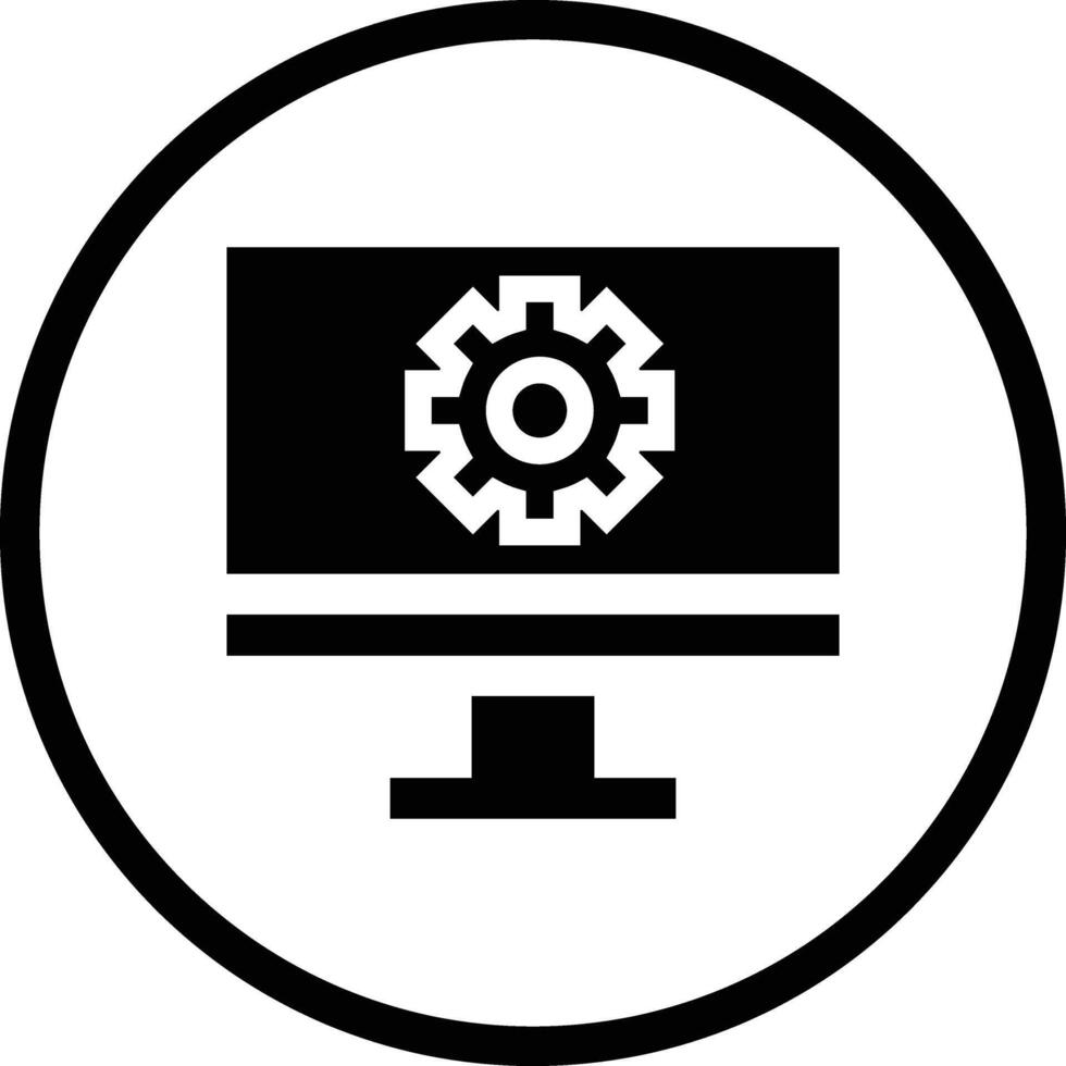 Computer Settings Icon Design Illustration vector
