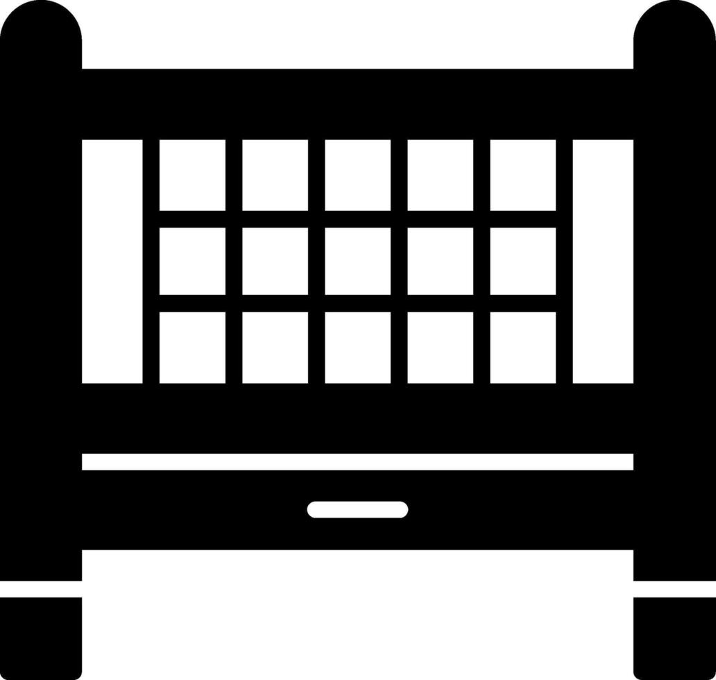 Baby crib Icon Design vector
