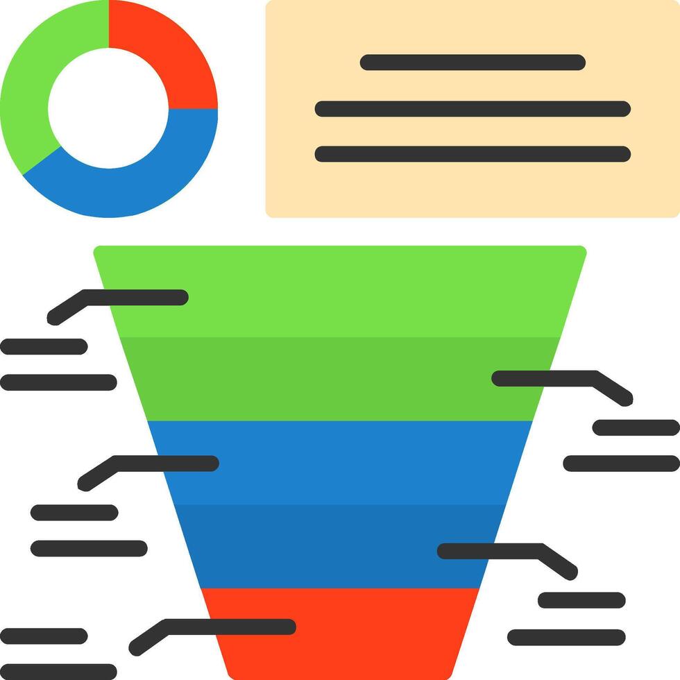 Funnel chart Icon Design Symbol vector