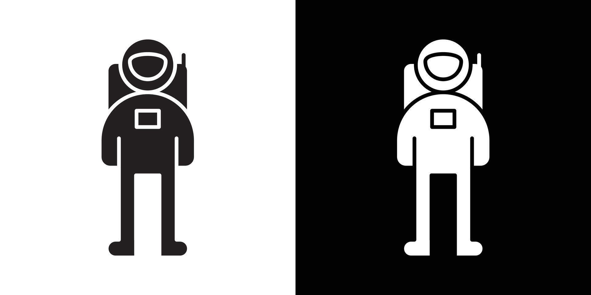 Astronaut or cosmonaut icon flat thin line illustration vector