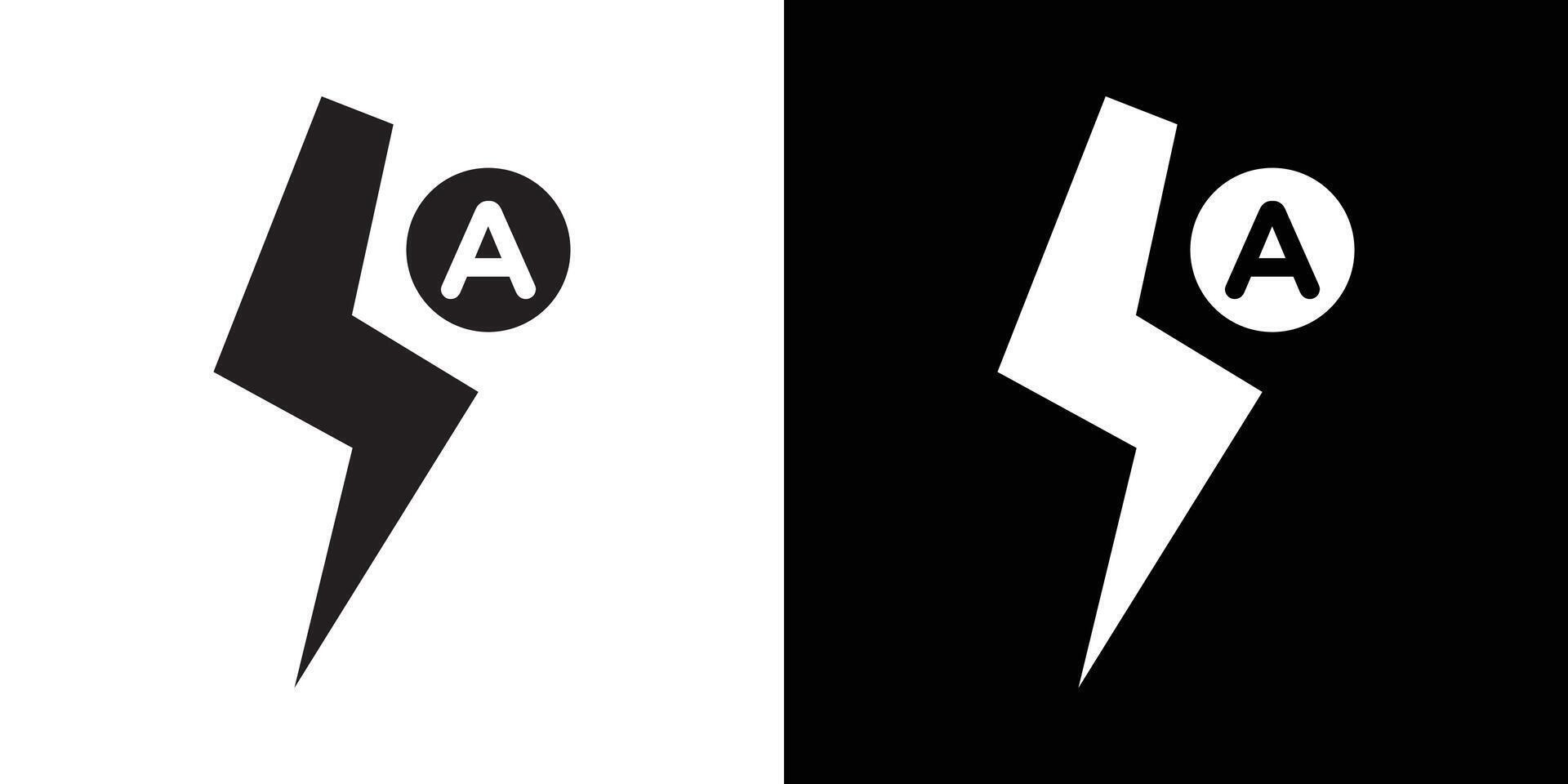 auto flash icon flat thin line illustration vector