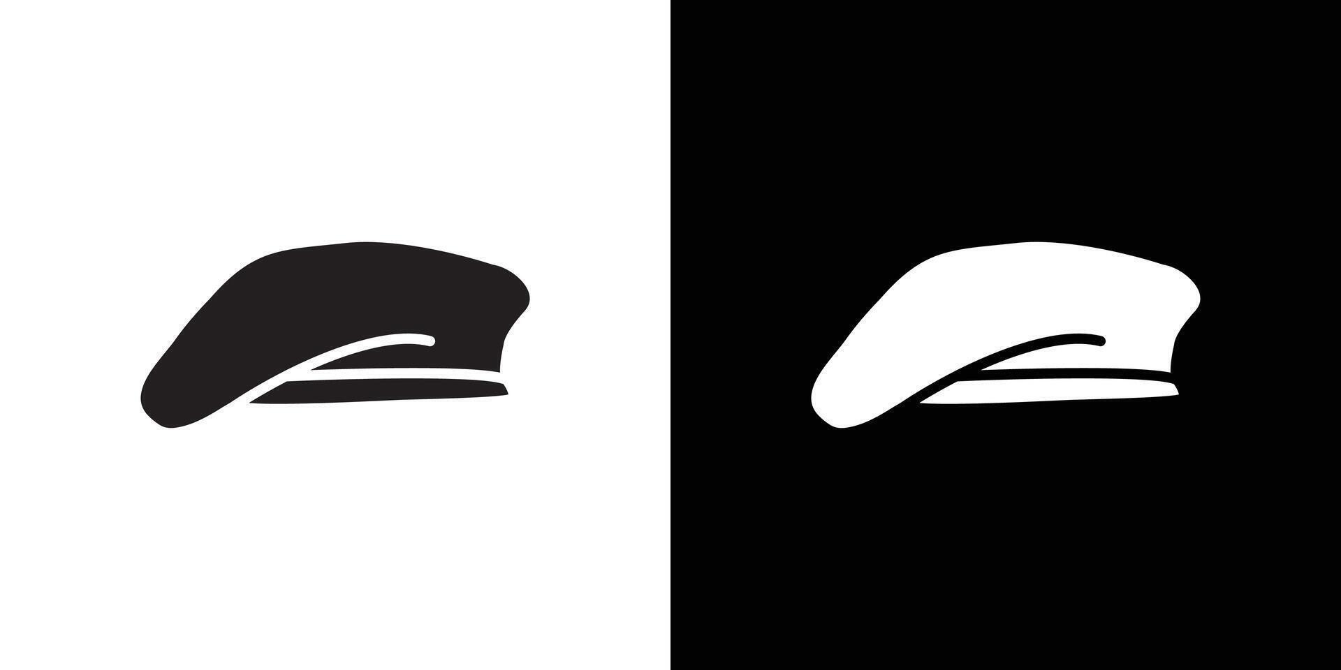 Beret icon flat thin line illustration vector