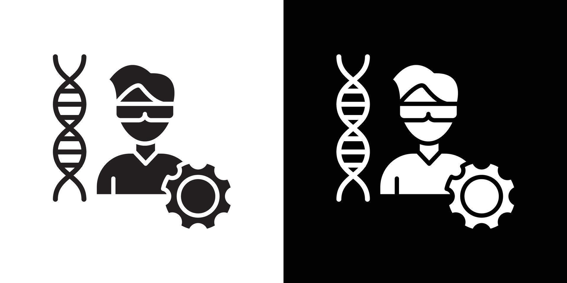 Biomedical engineer icon flat thin line illustration vector