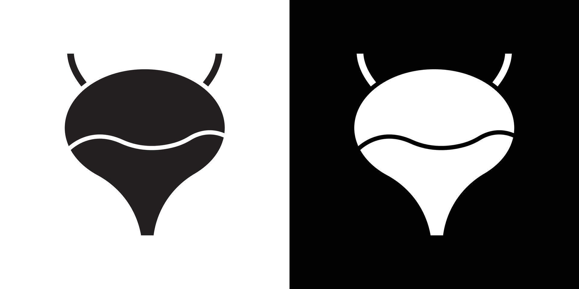 Bladder flush icon flat thin line illustration vector
