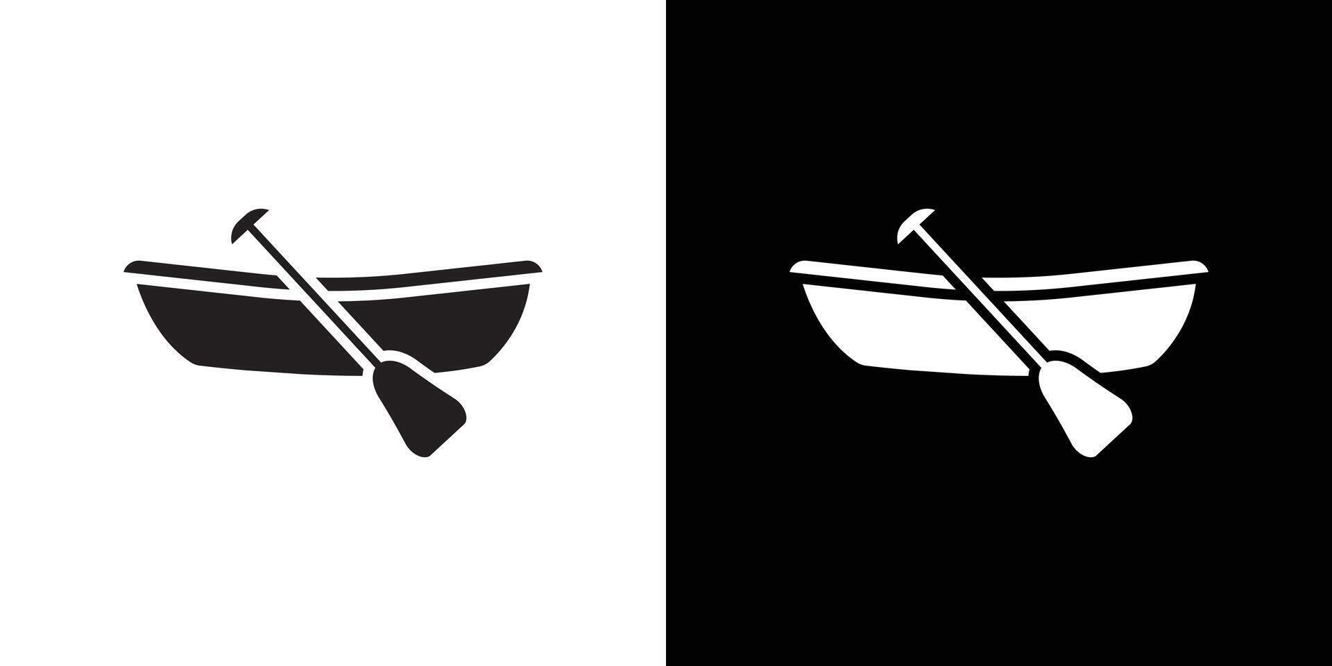 canoe icon flat thin line illustration vector