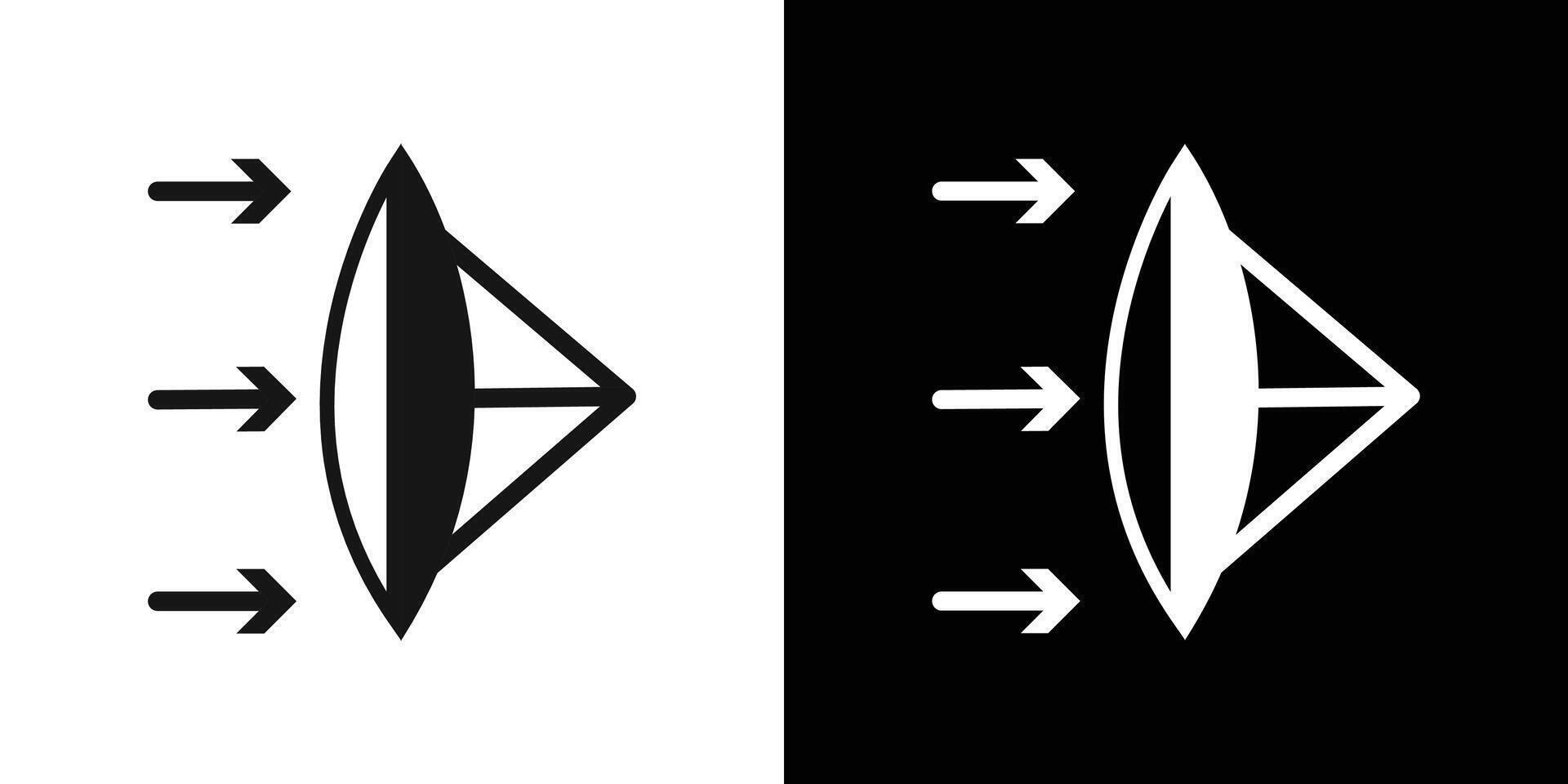 convex icon flat thin line illustration vector