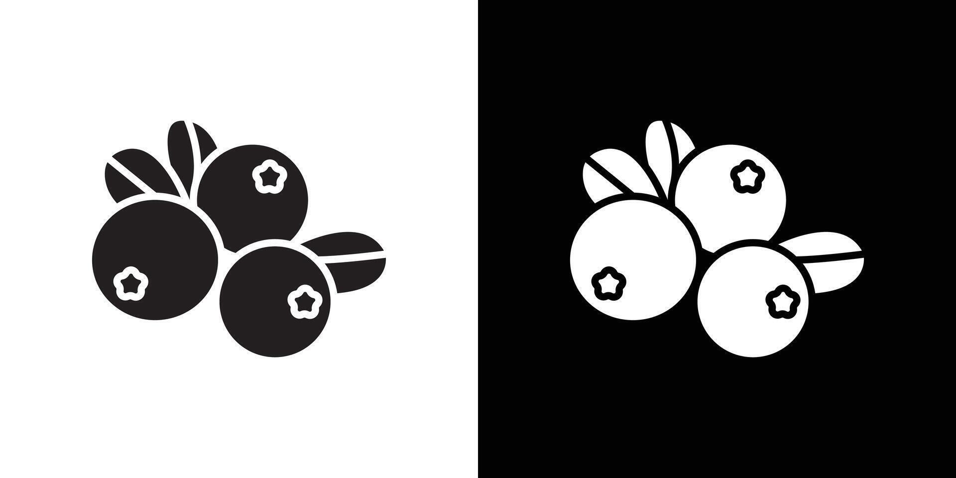 Cranberry icon flat thin line illustration vector