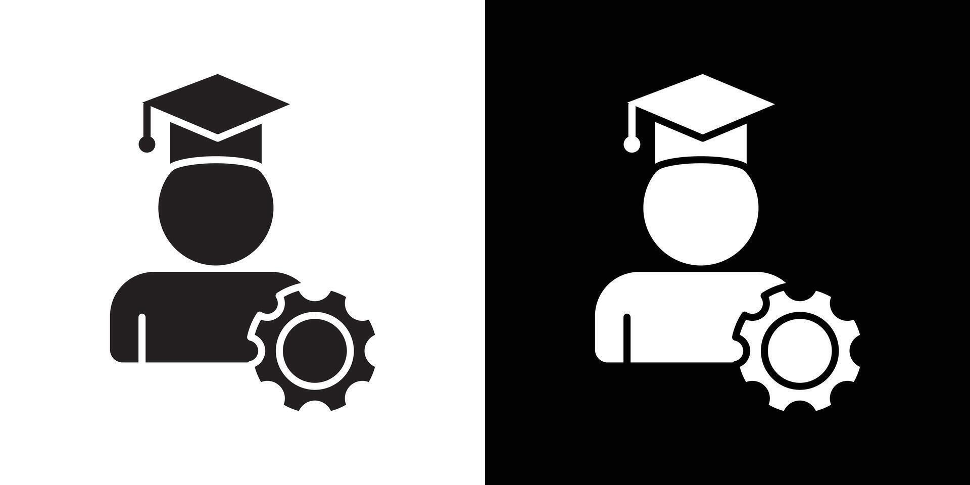 Engineering education icon flat thin line illustration vector