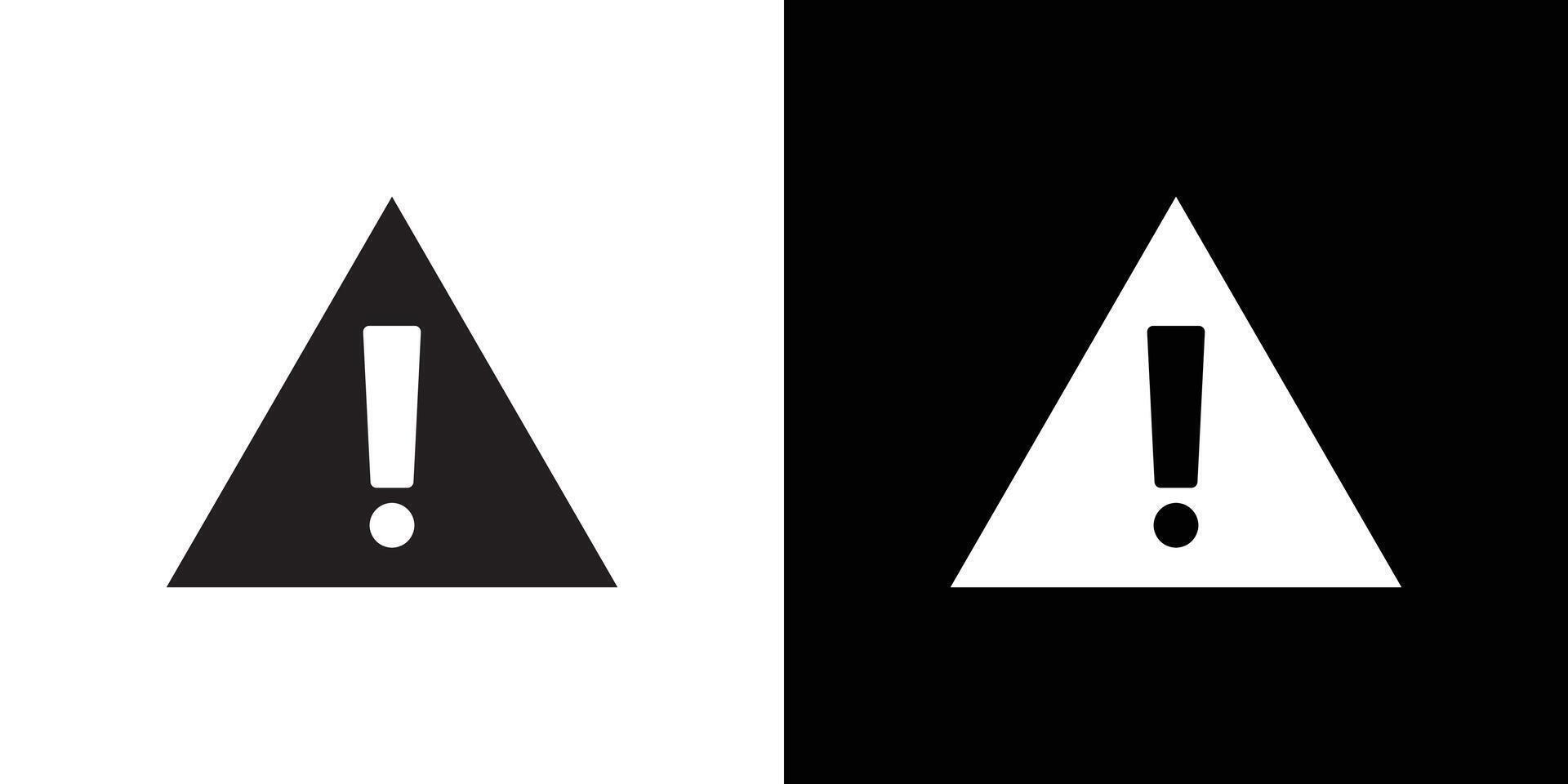 Exclamation danger icon flat thin line illustration vector