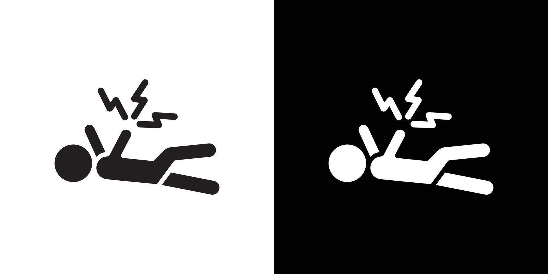 Epilepsy icon flat thin line illustration vector