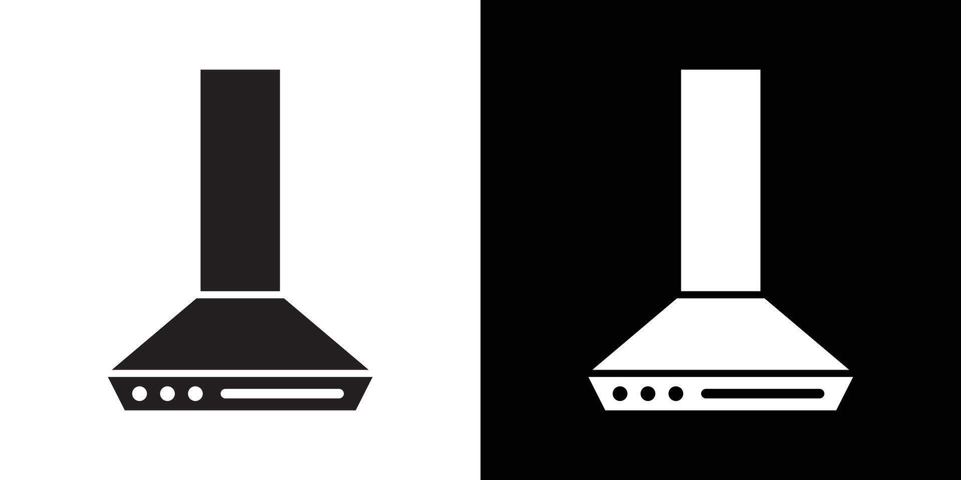 Extractor Hood icon flat thin line illustration vector