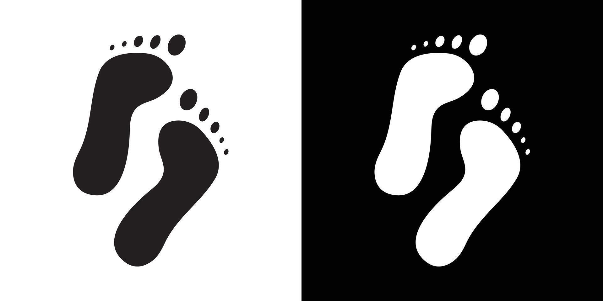 Footprints icon flat thin line illustration vector