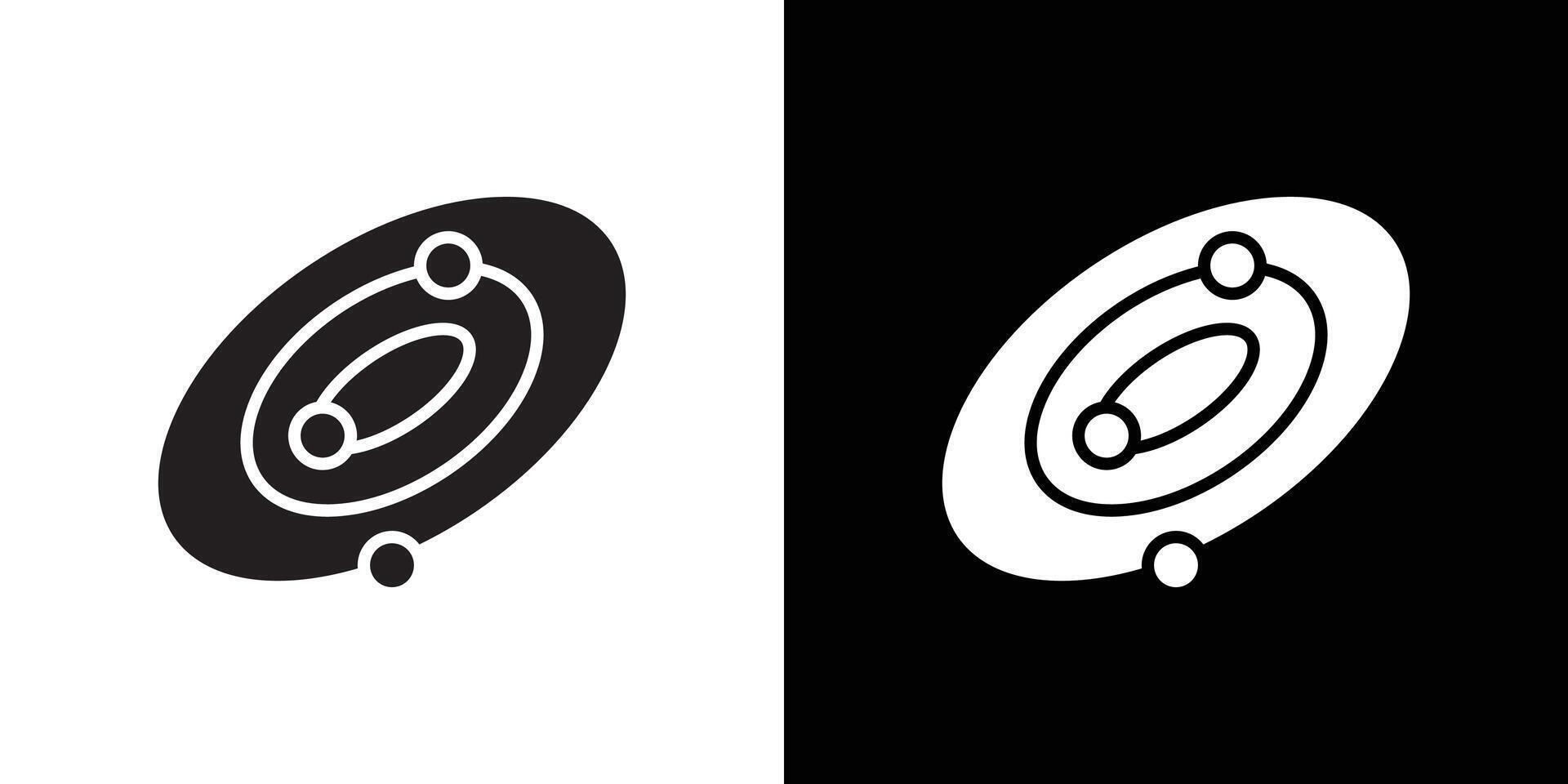 Galaxy icon flat thin line illustration vector