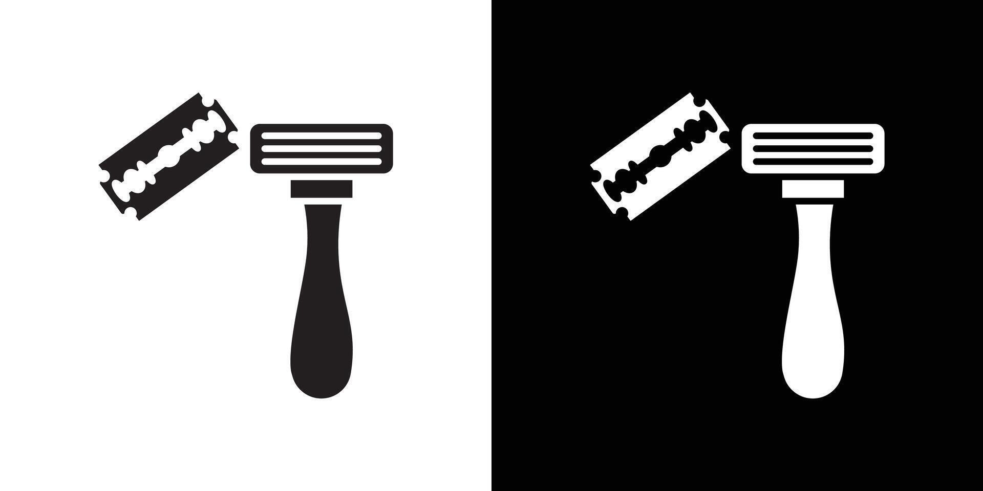 Hair removing razor icon flat thin line illustration vector