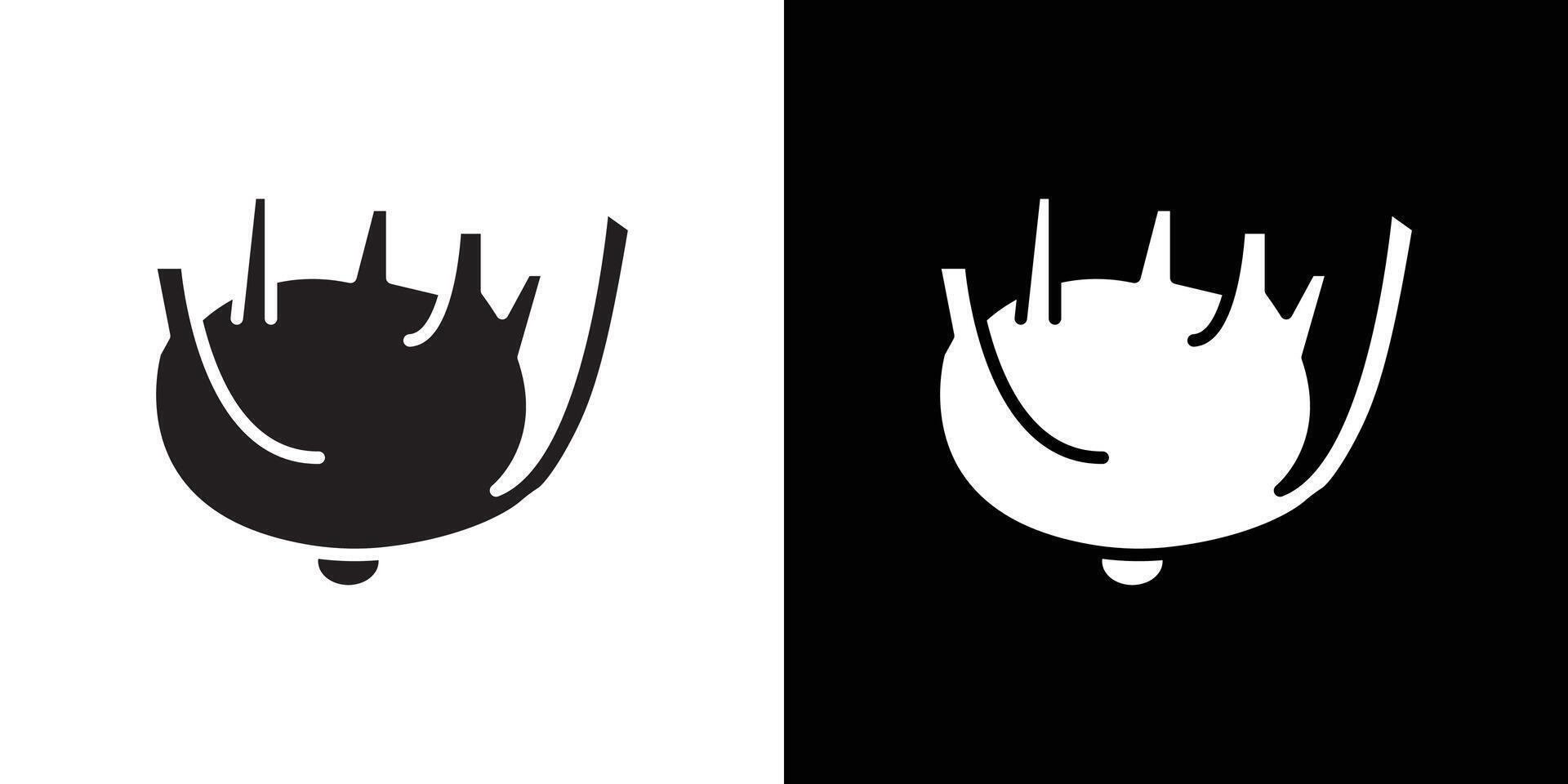 kohlrabi icon flat thin line illustration vector