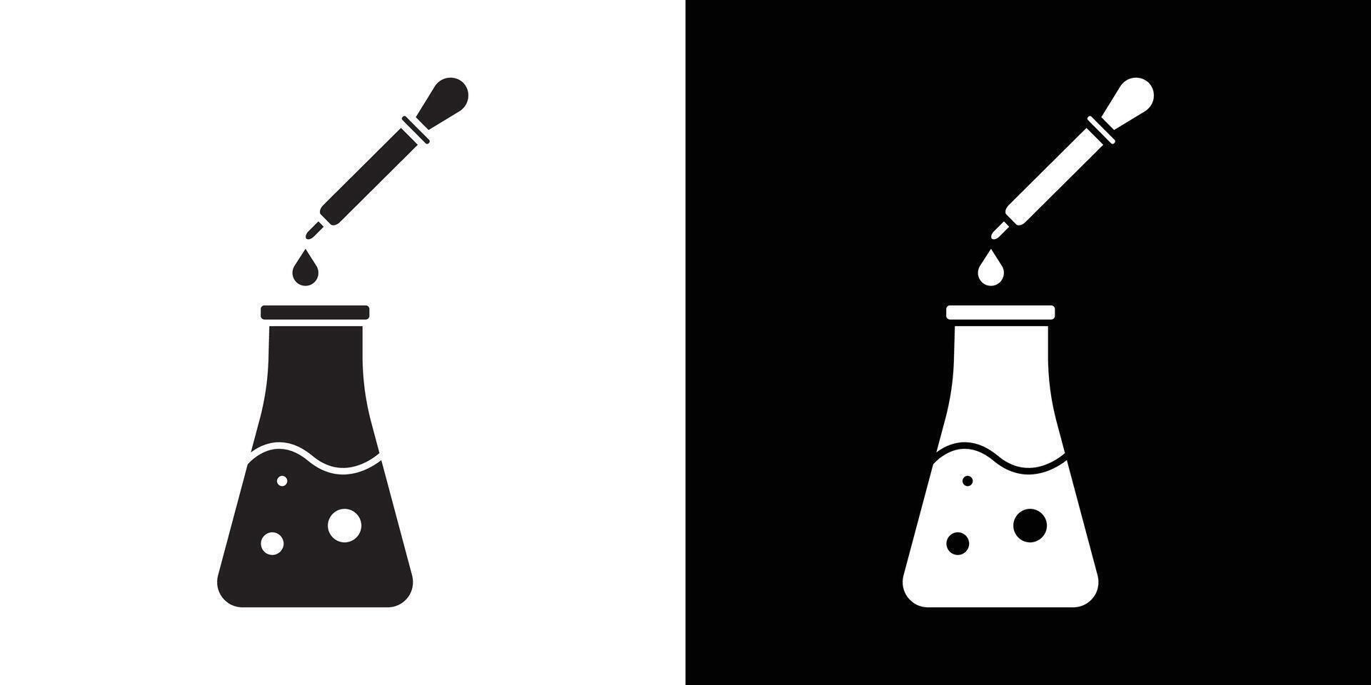 Laboratory test icon flat thin line illustration vector