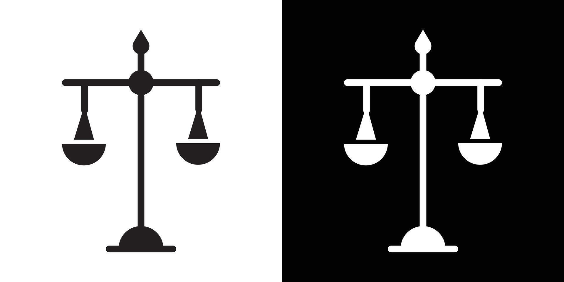 Law scale icon flat thin line illustration vector