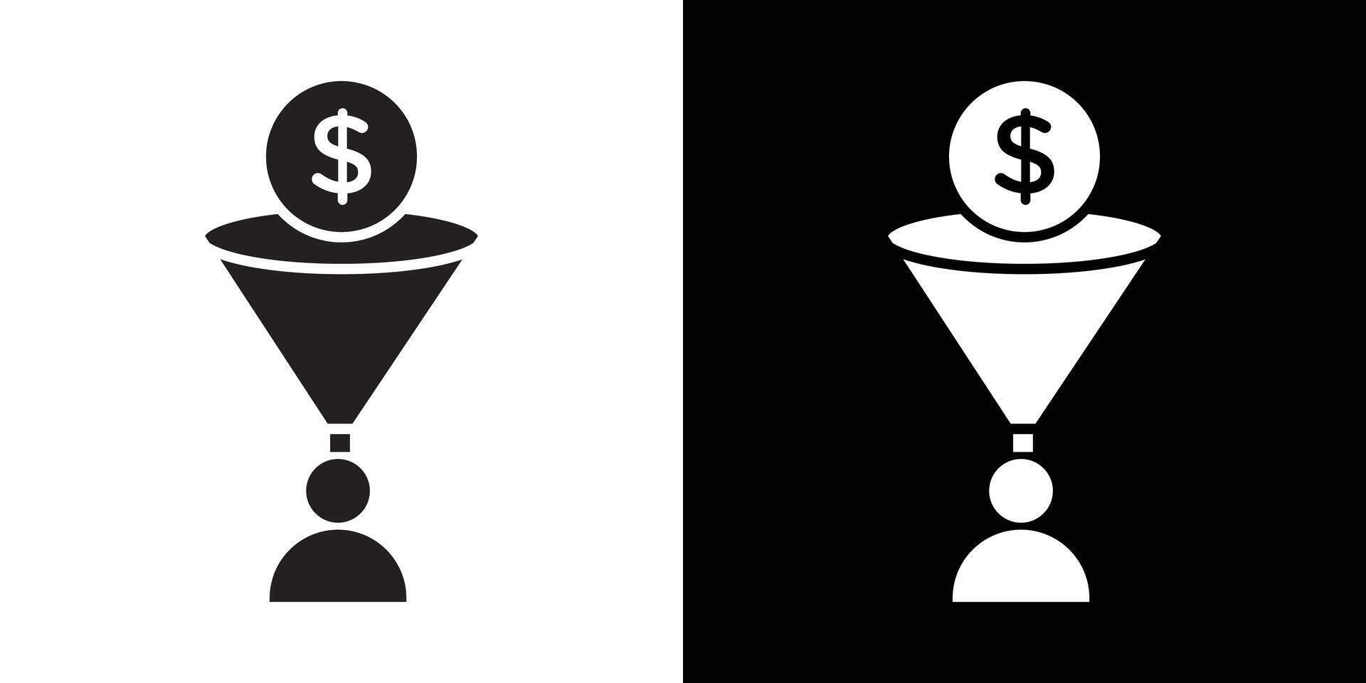 lead conversion icon flat thin line illustration vector