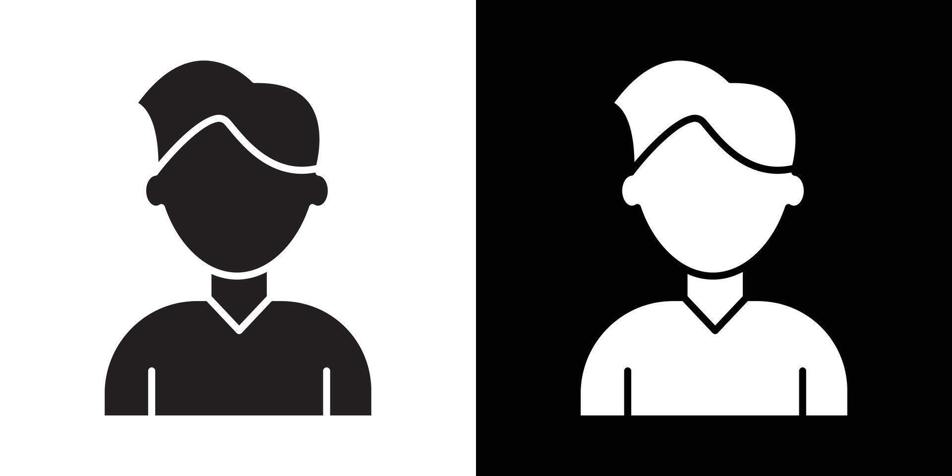Man icon flat thin line illustration vector