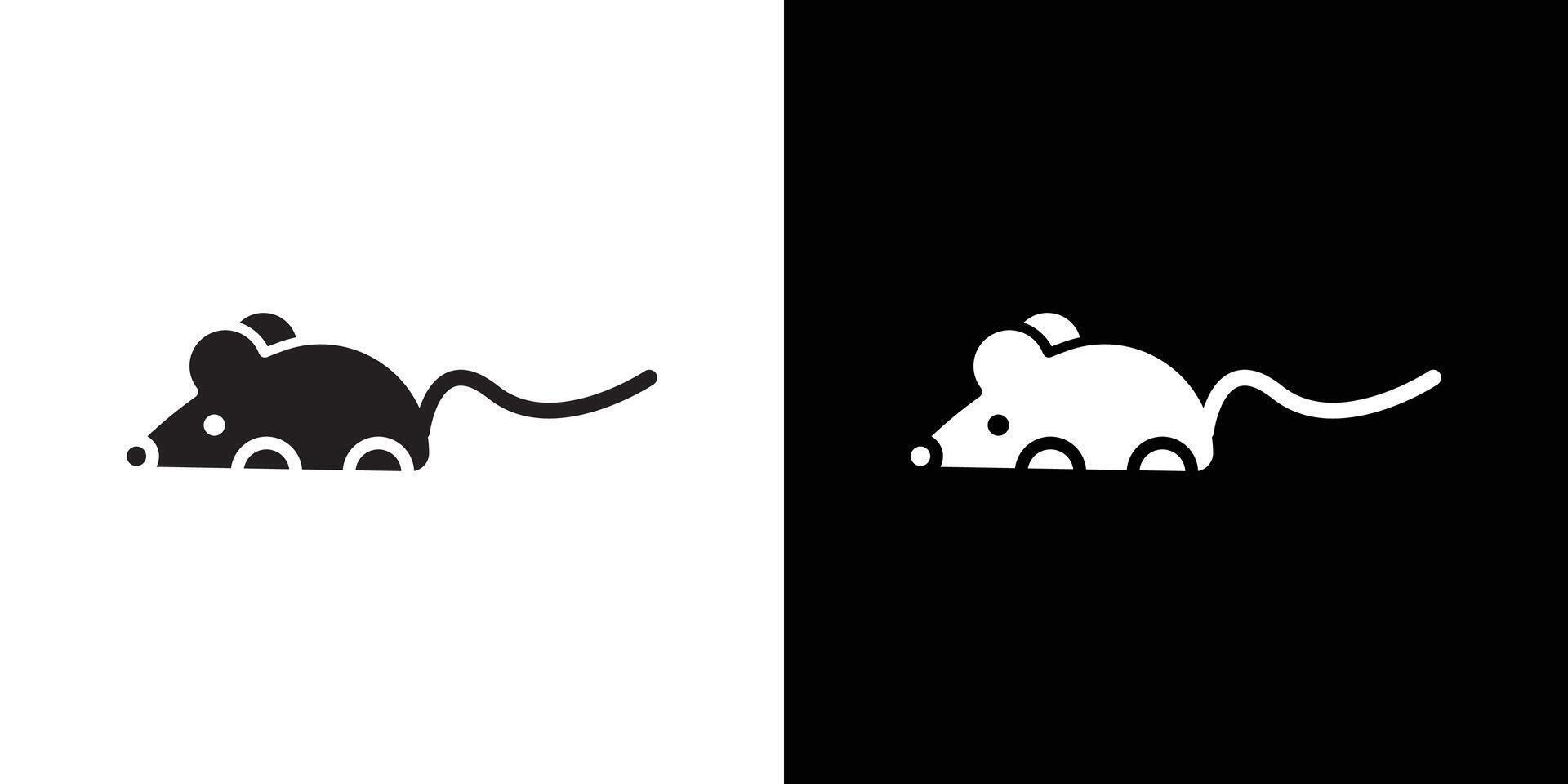 Mouse animal icon flat thin line illustration vector