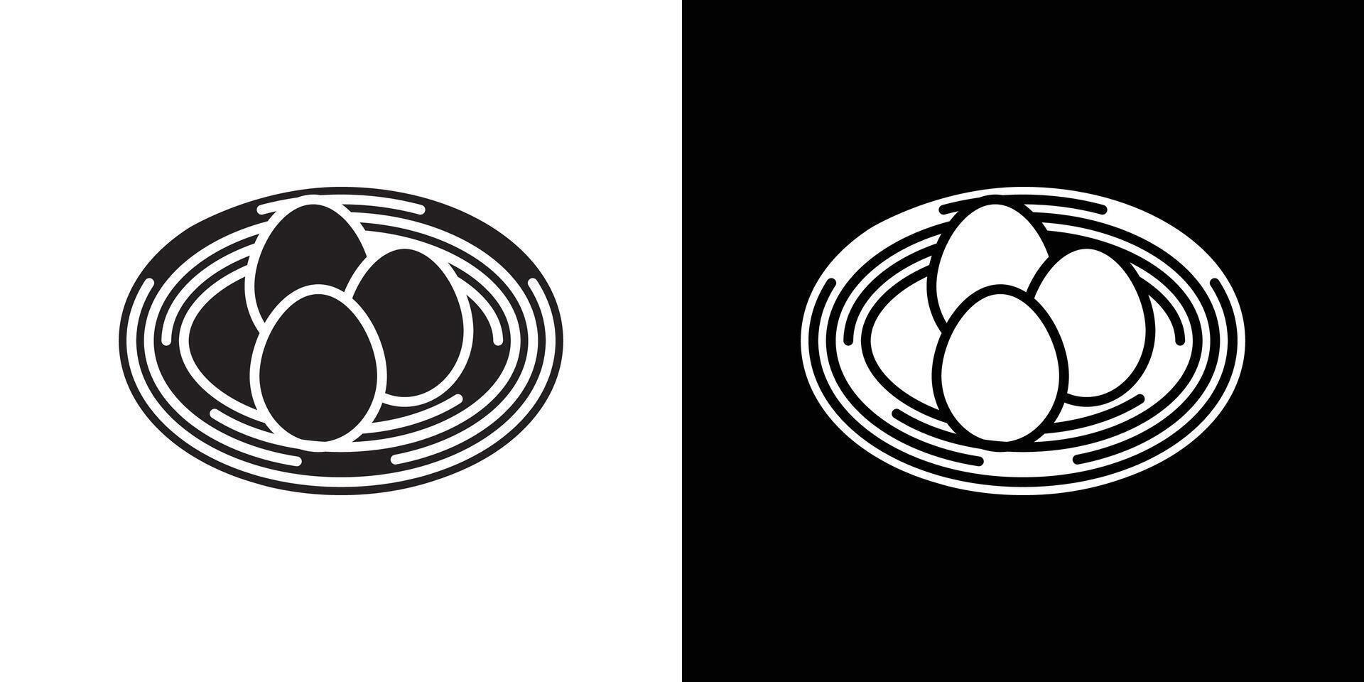 Nest icon flat thin line illustration vector
