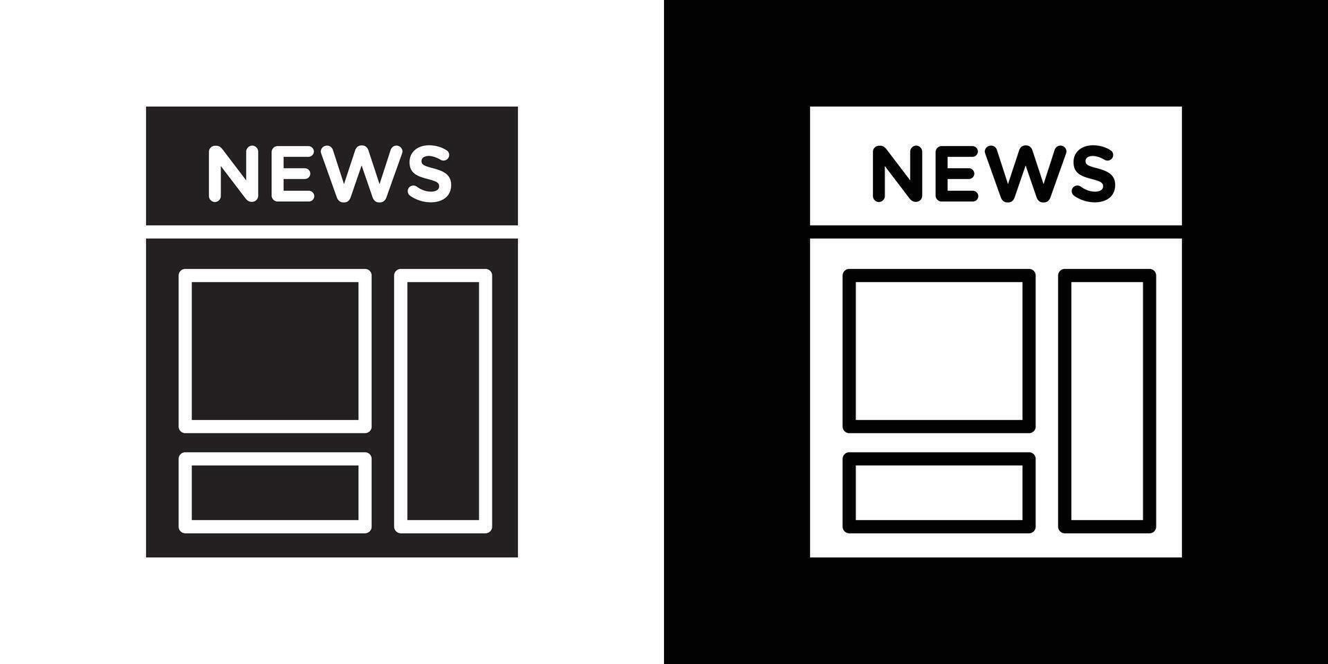 News Feed icon flat thin line illustration vector