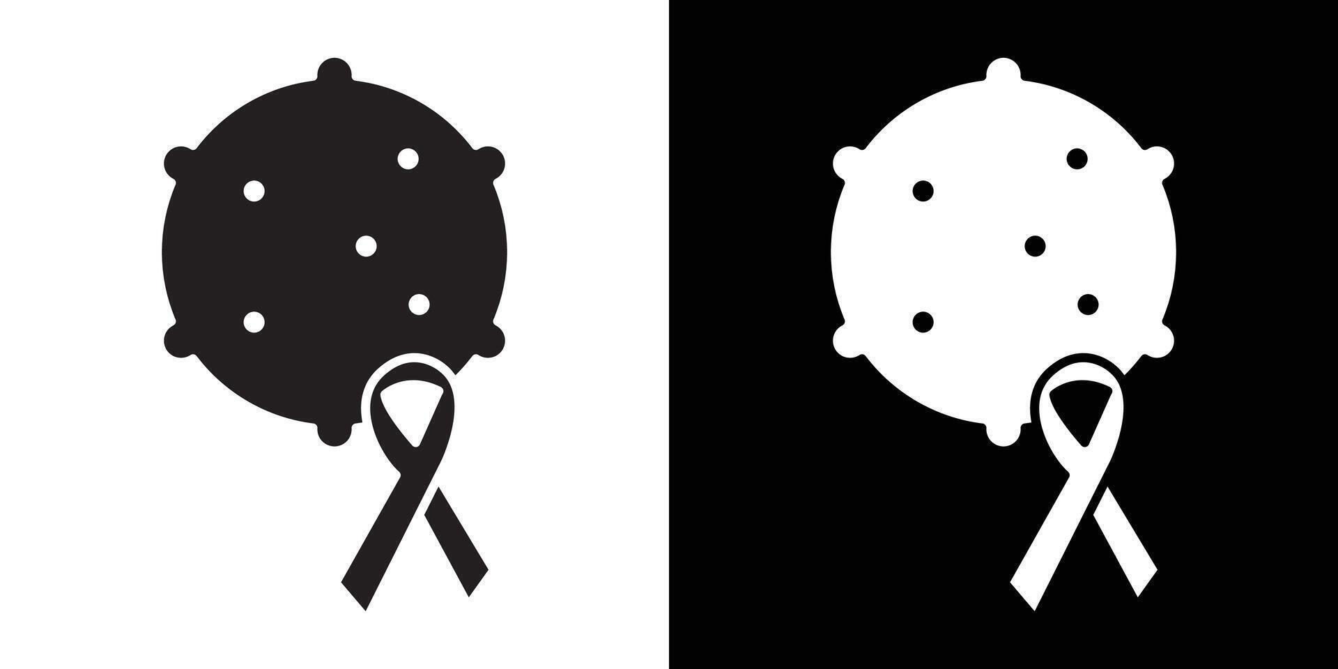 Oncology department icon flat thin line illustration vector
