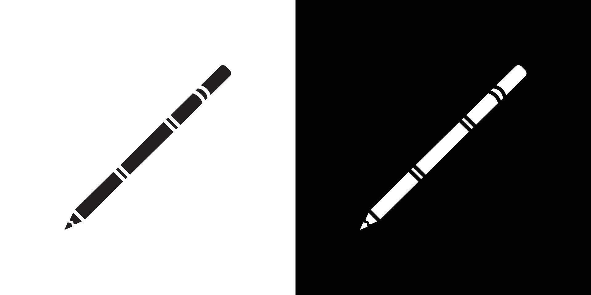 Pencil icon flat thin line illustration vector