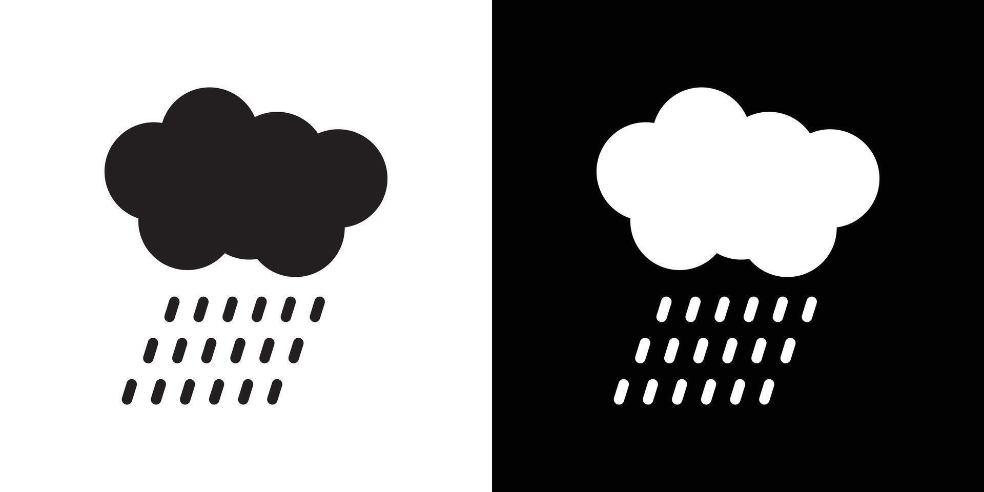 Rain icon flat thin line illustration vector