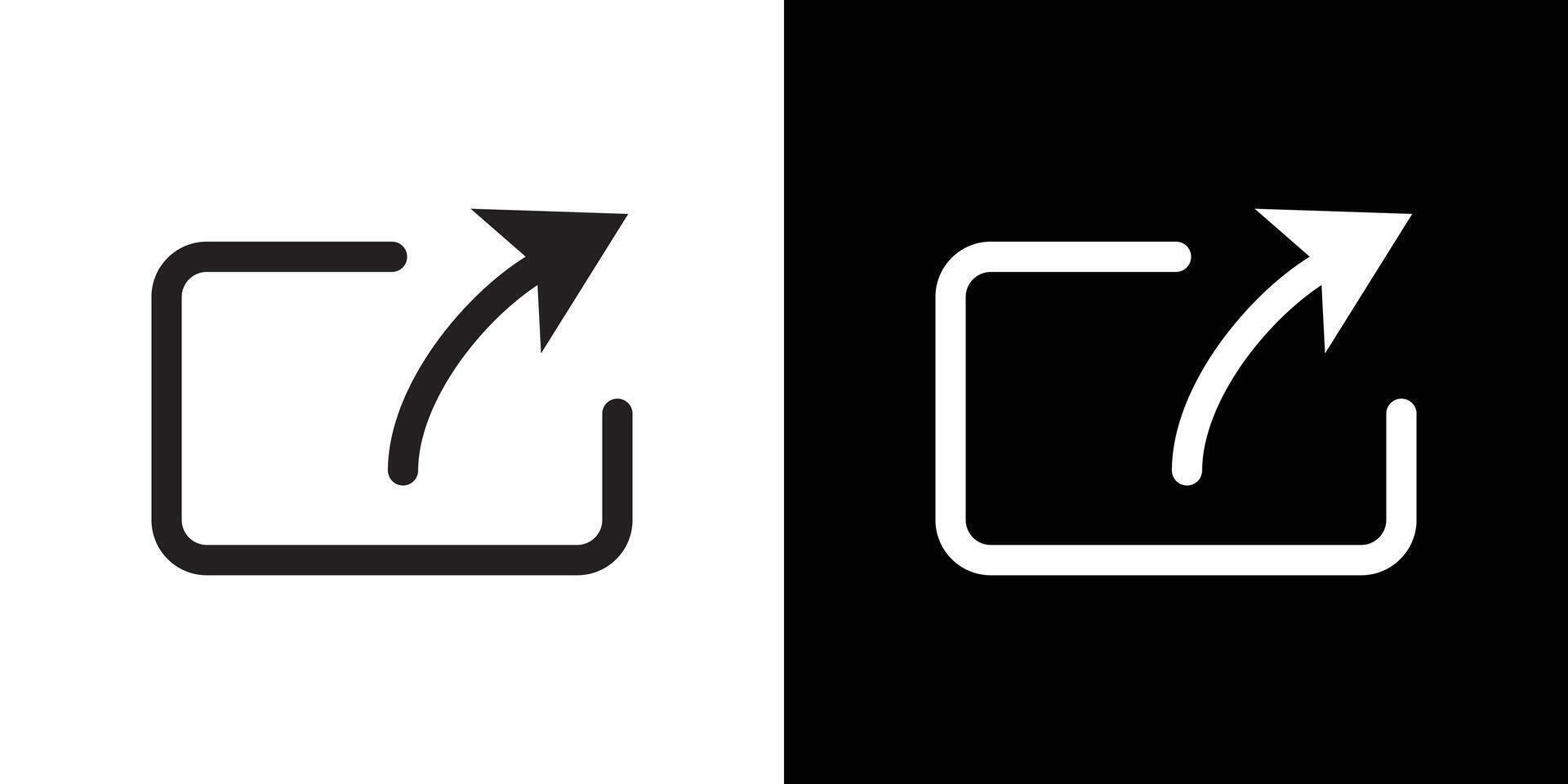 share icon flat thin line illustration vector