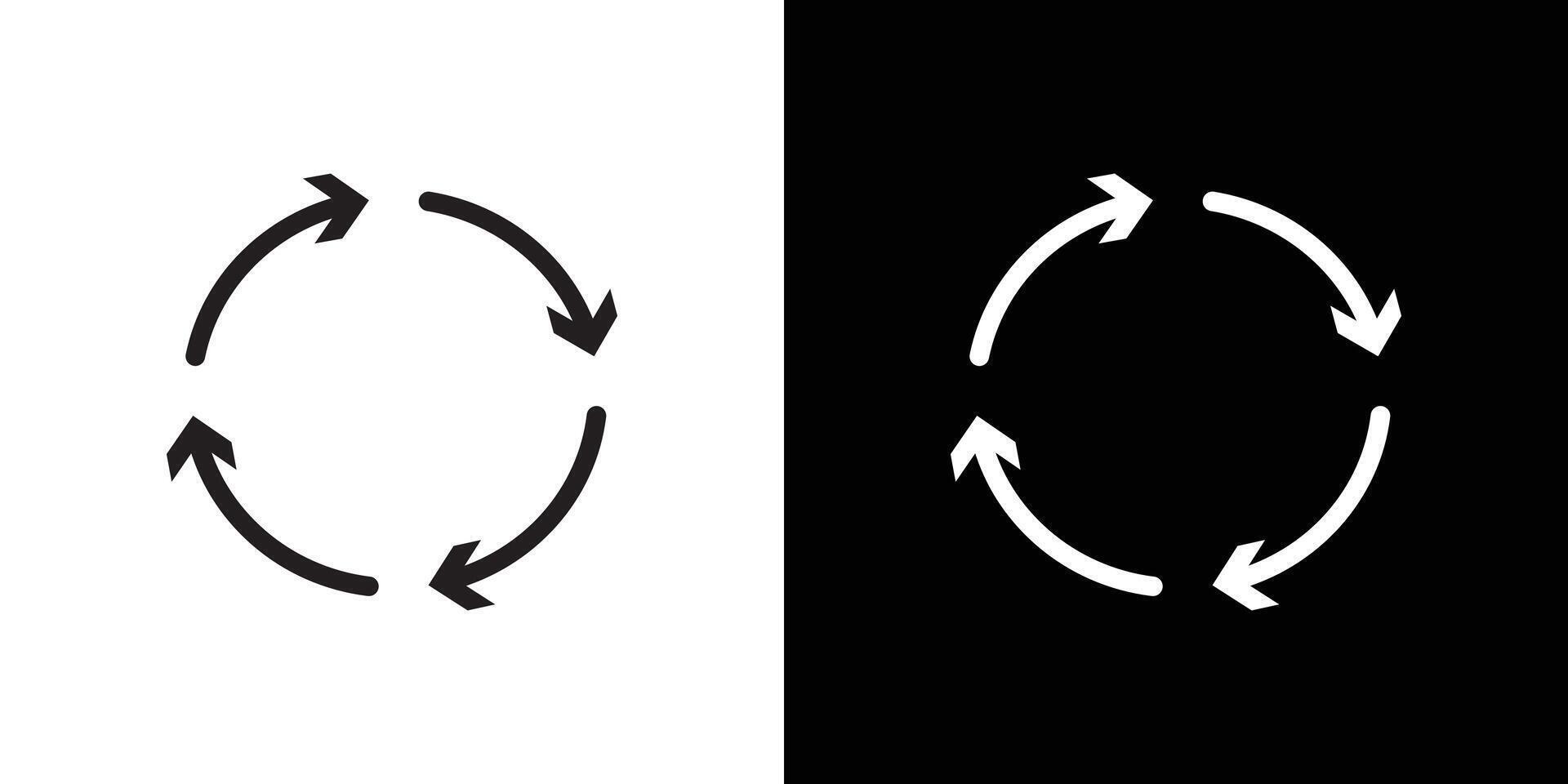 Synchronization icon flat thin line illustration vector