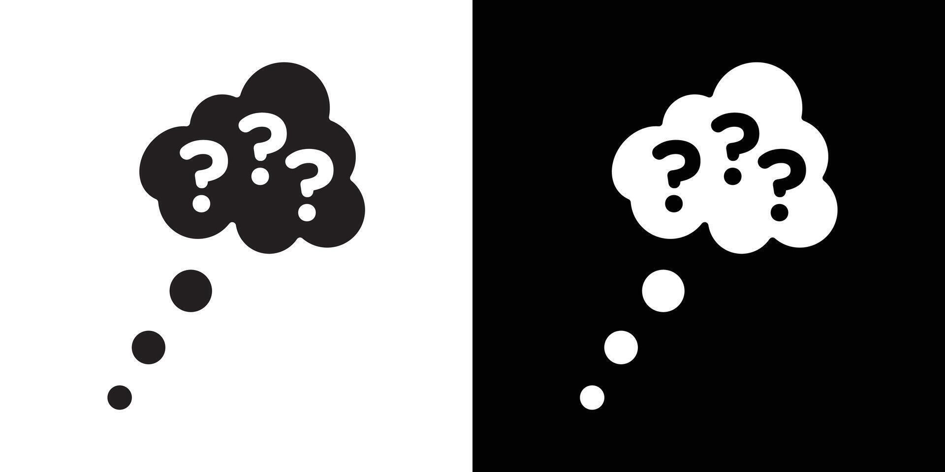 Thinking icon flat thin line illustration vector