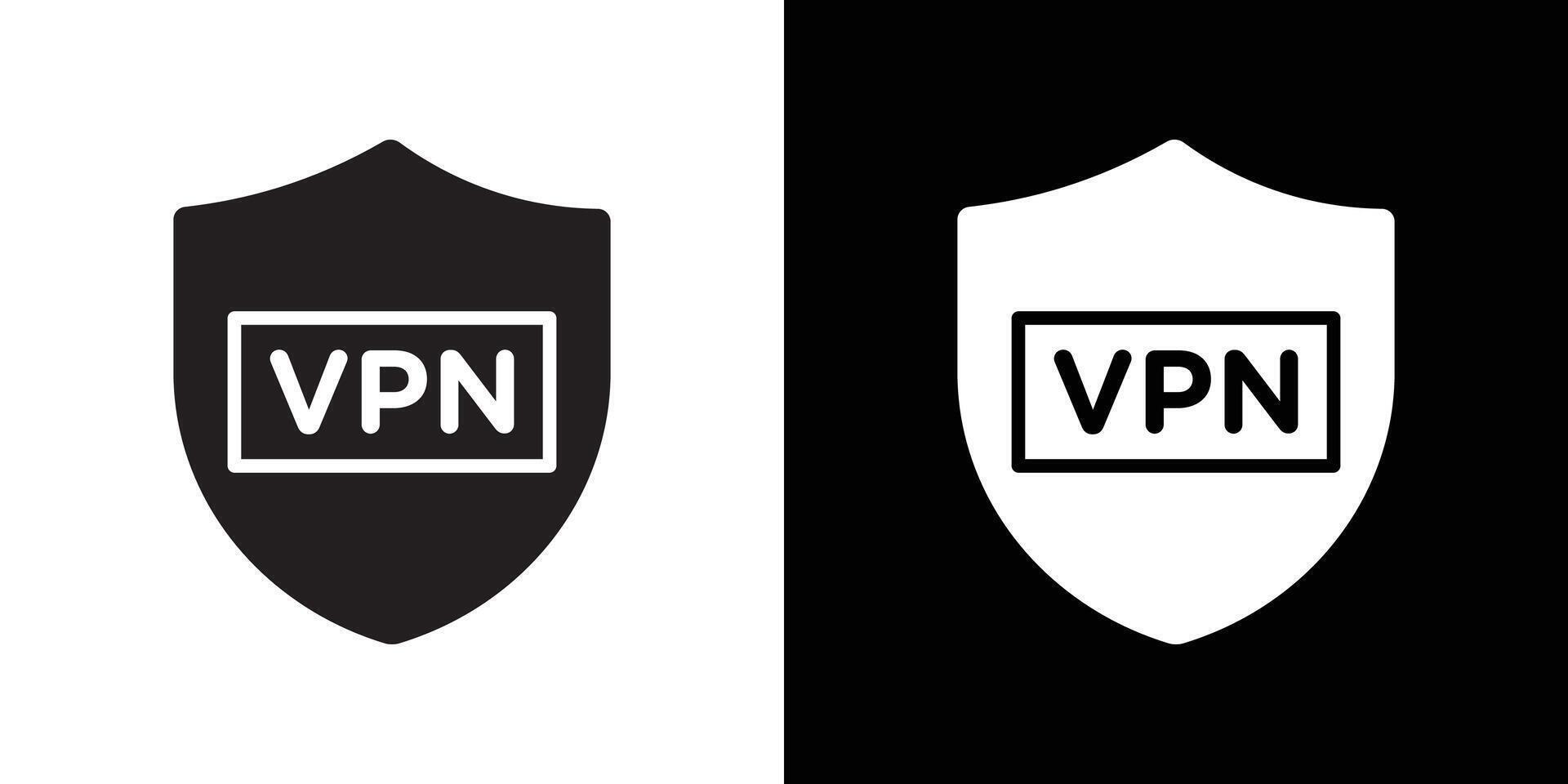 VPN icon flat thin line illustration vector