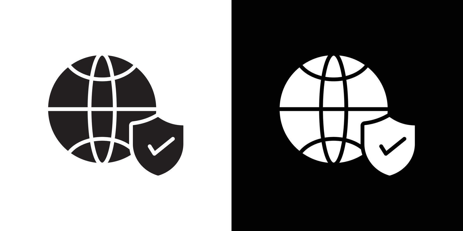 Web Security icon flat thin line illustration vector