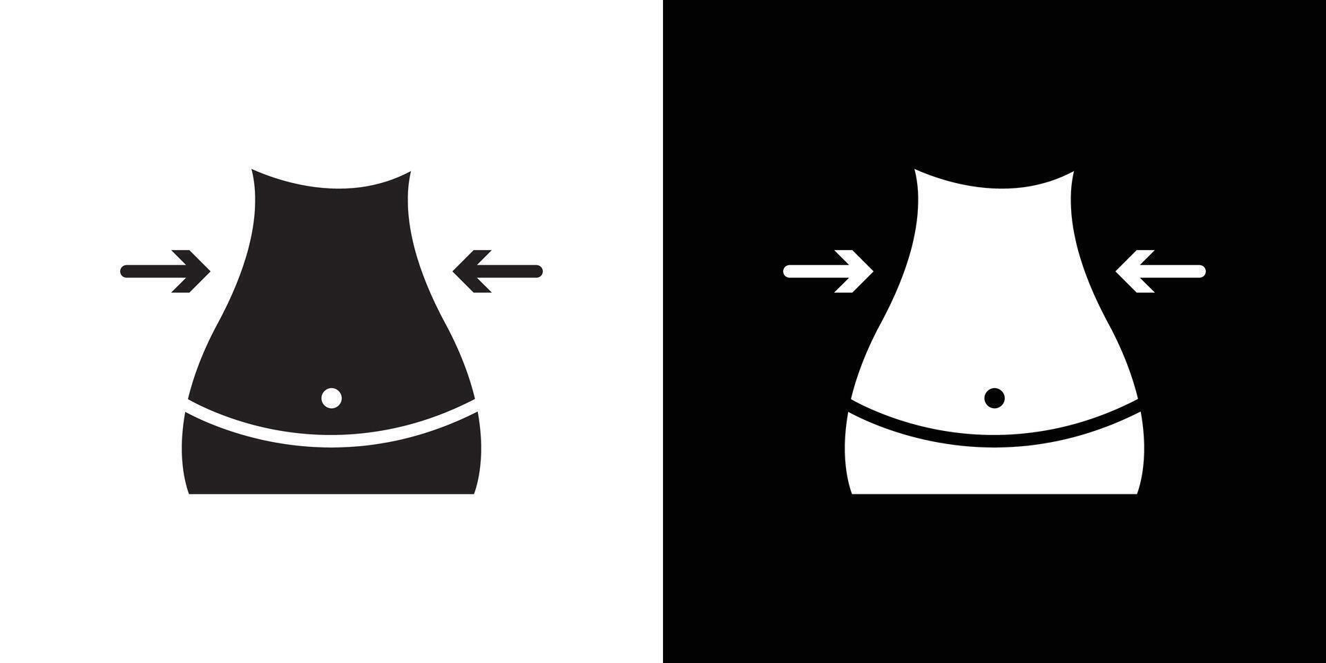 Weight loss icon flat thin line illustration vector