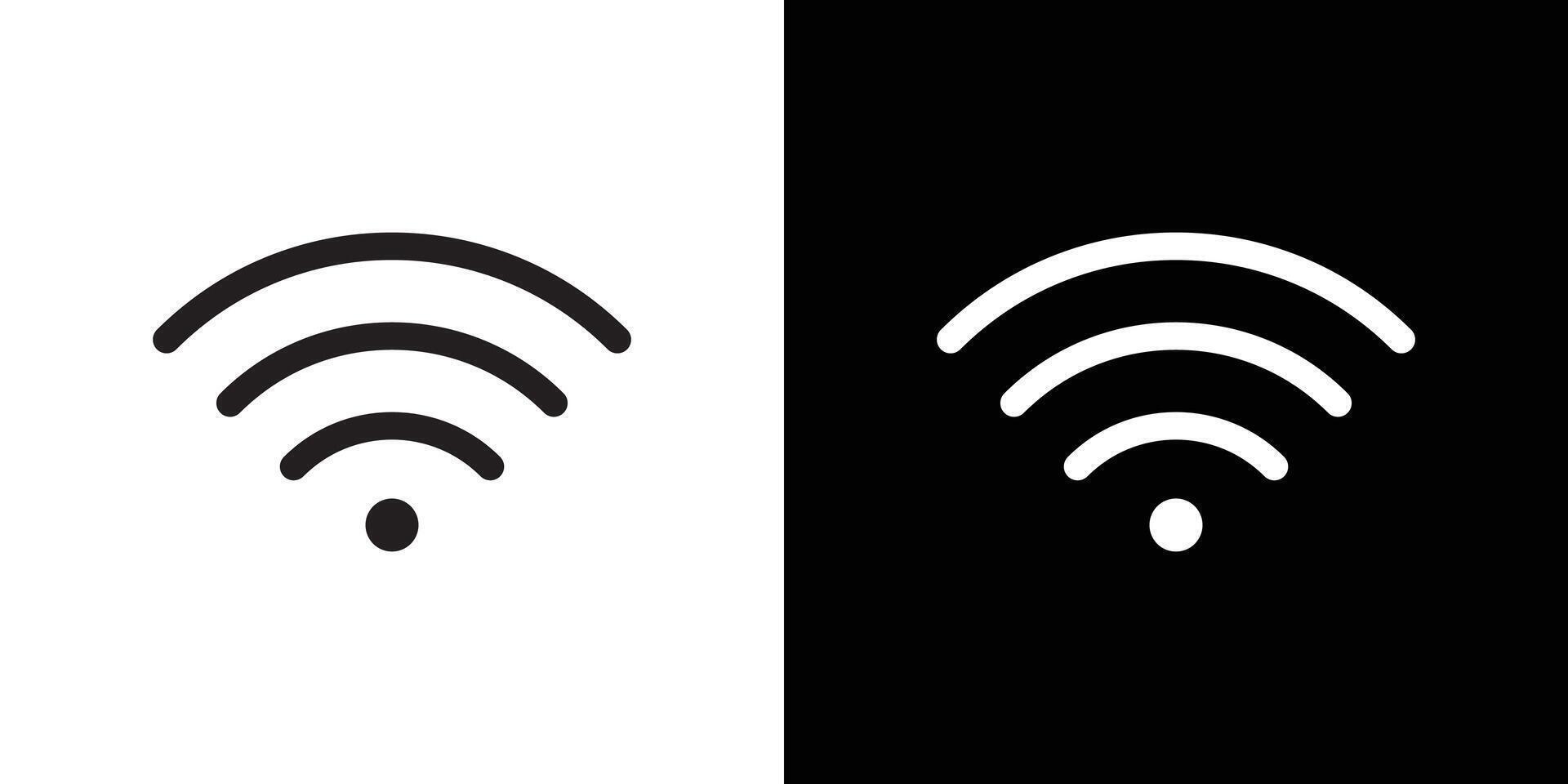 Wifi icon flat thin line illustration vector