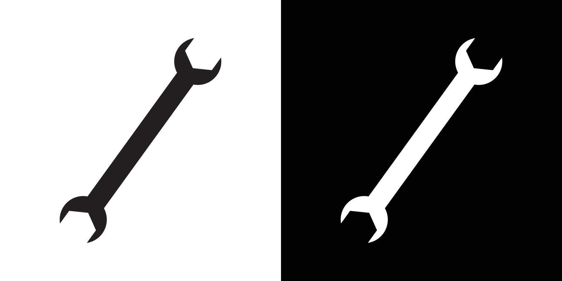 Wrench icon flat thin line illustration vector