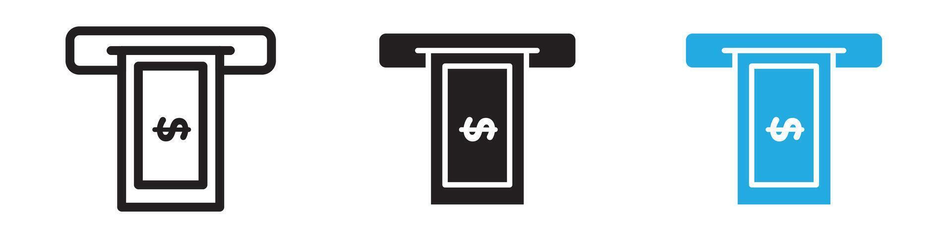ATM cash icon illustration vector