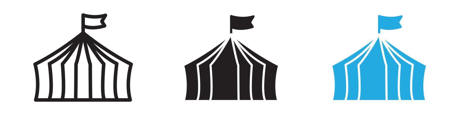 Circus tent icon illustration vector