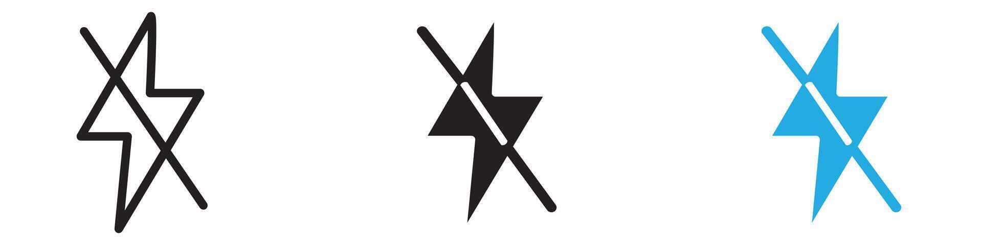 Flash off icon illustration vector