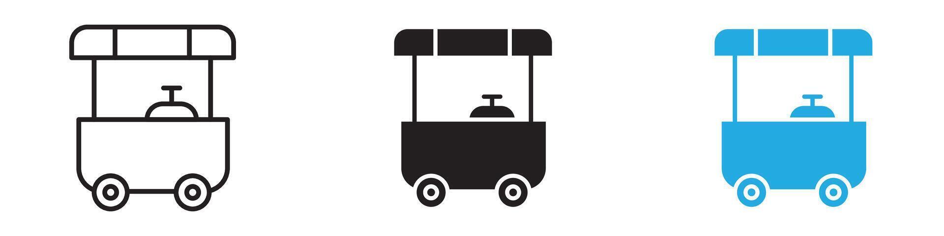 Food cart icon illustration vector