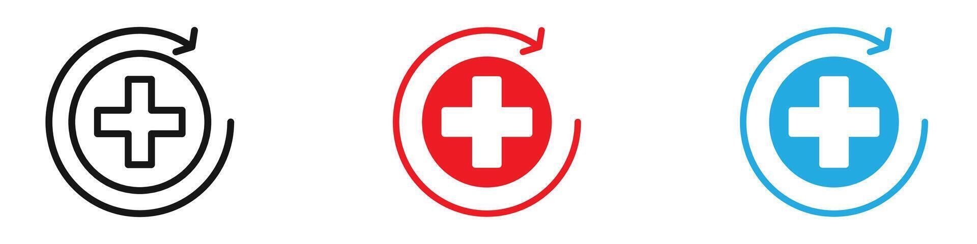 Health recovery icon illustration vector