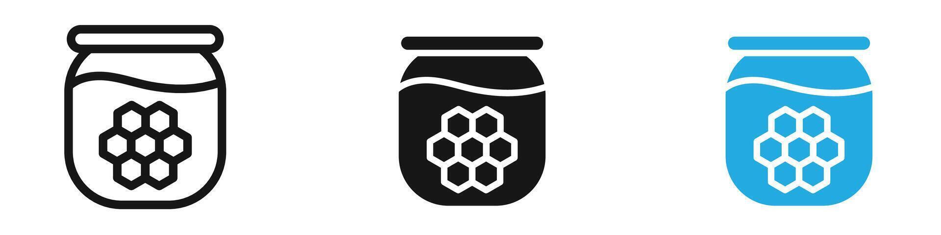 Honey jar icon illustration vector